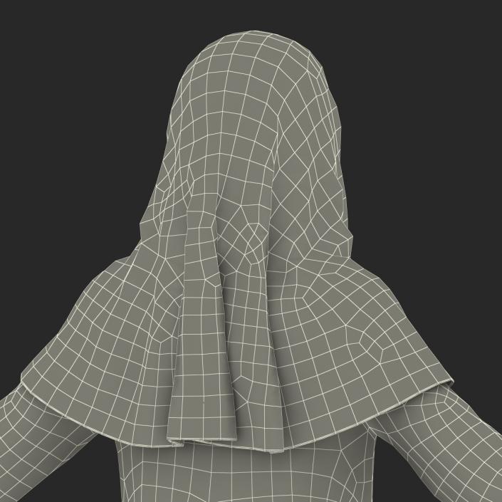 3D Arabian Woman in Black Abaya model