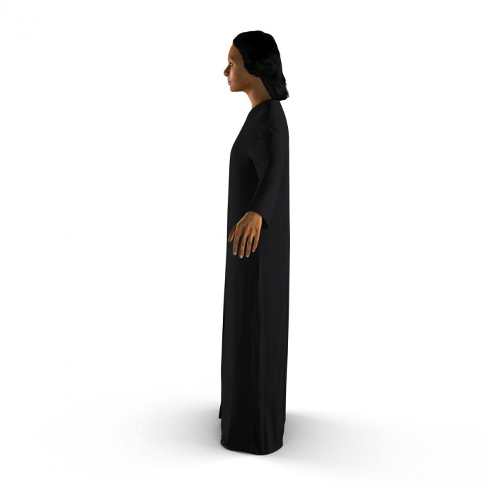 3D model Arabian Woman in Black Abaya 2