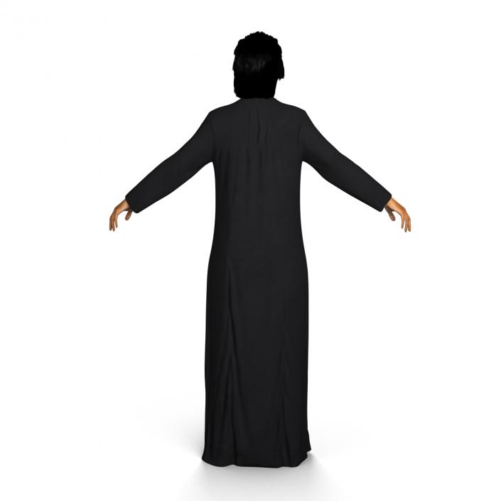 3D model Arabian Woman in Black Abaya 2