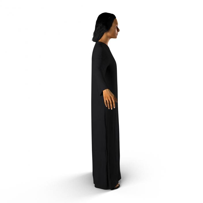 3D model Arabian Woman in Black Abaya 2