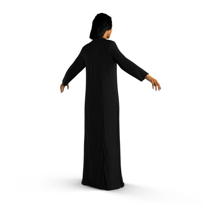 3D model Arabian Woman in Black Abaya 2