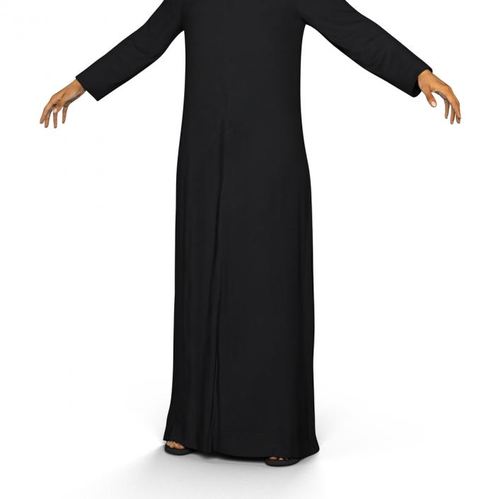 3D model Arabian Woman in Black Abaya 2