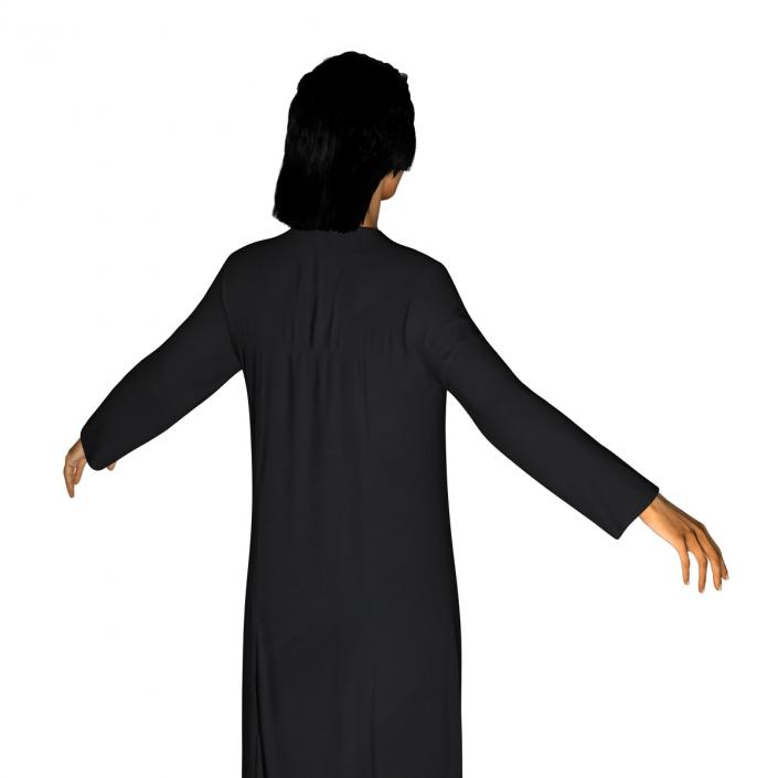 3D model Arabian Woman in Black Abaya 2