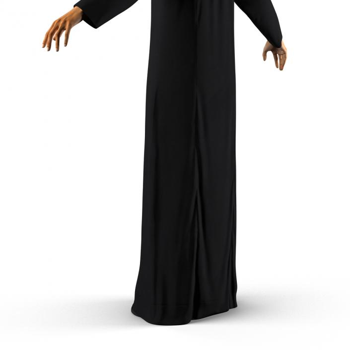 3D model Arabian Woman in Black Abaya 2