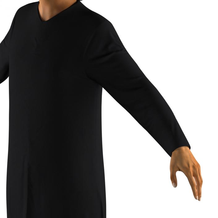 3D model Arabian Woman in Black Abaya 2