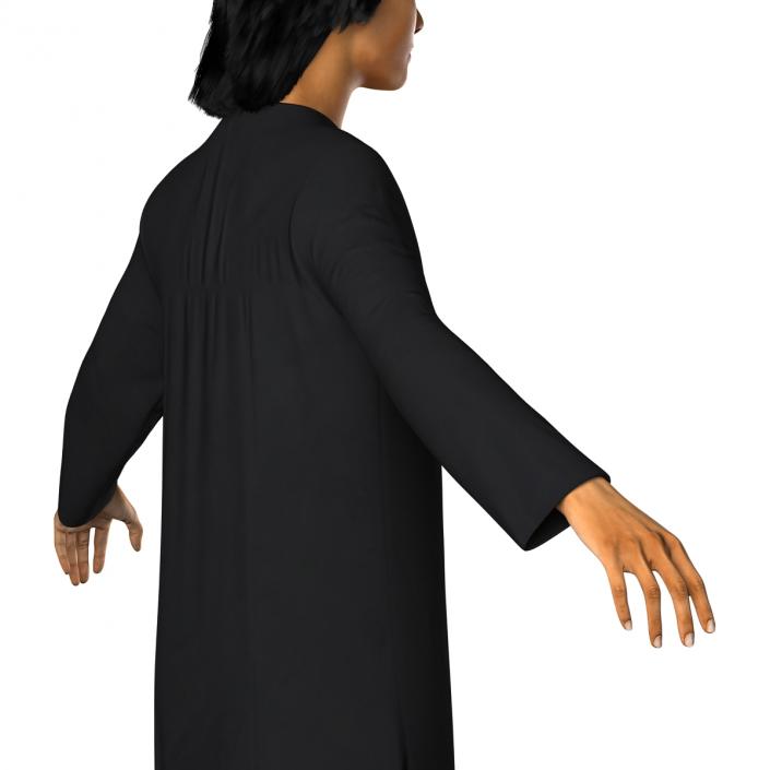 3D model Arabian Woman in Black Abaya 2