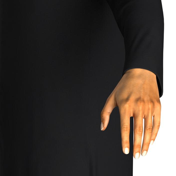 3D model Arabian Woman in Black Abaya 2