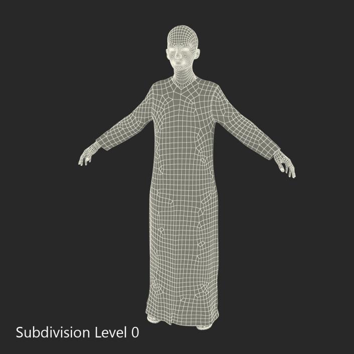 3D model Arabian Woman in Black Abaya 2