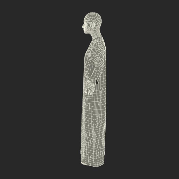 3D model Arabian Woman in Black Abaya 2