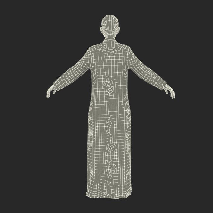 3D model Arabian Woman in Black Abaya 2