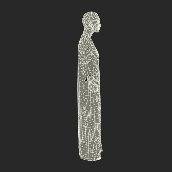 3D model Arabian Woman in Black Abaya 2