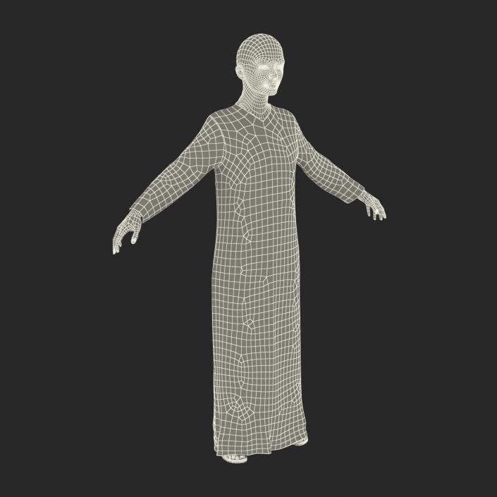 3D model Arabian Woman in Black Abaya 2