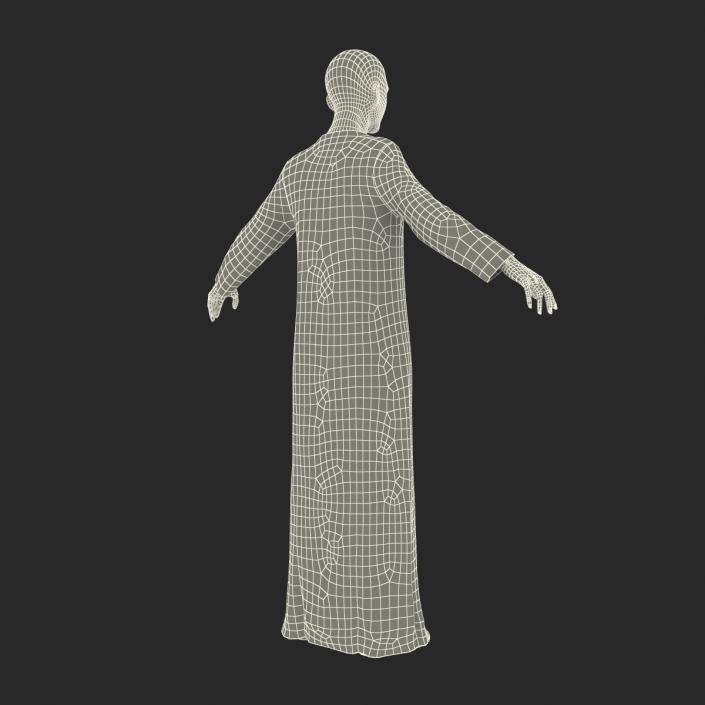 3D model Arabian Woman in Black Abaya 2