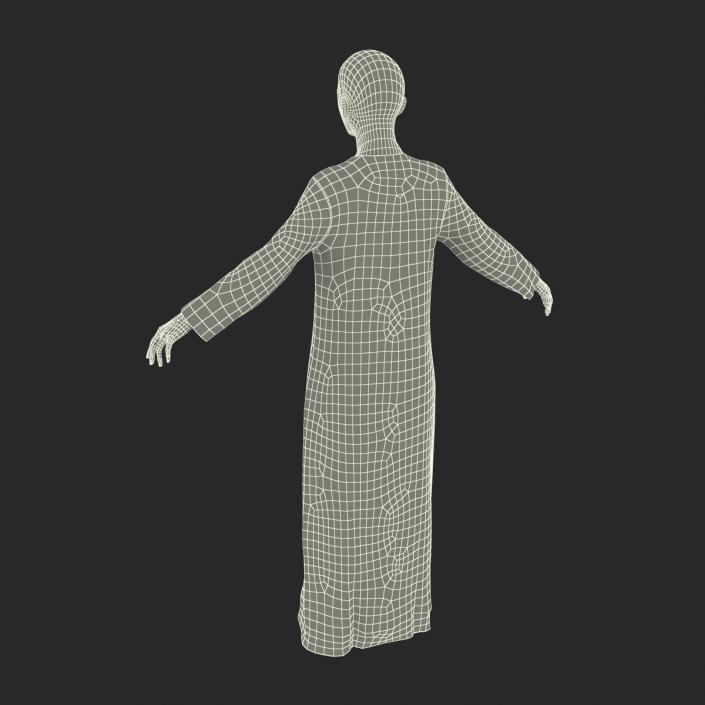 3D model Arabian Woman in Black Abaya 2