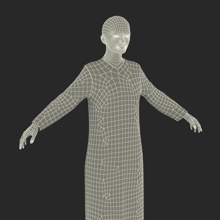 3D model Arabian Woman in Black Abaya 2