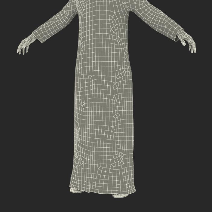 3D model Arabian Woman in Black Abaya 2