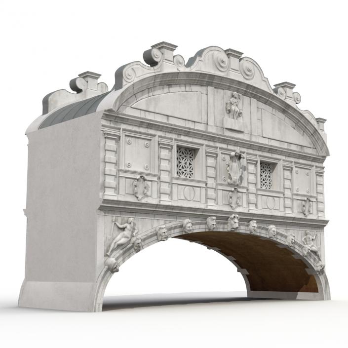 3D model Bridge of Sighs in Venice