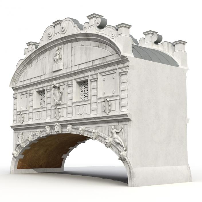 3D model Bridge of Sighs in Venice