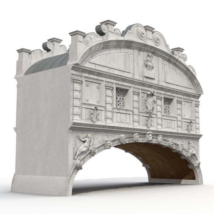 3D model Bridge of Sighs in Venice