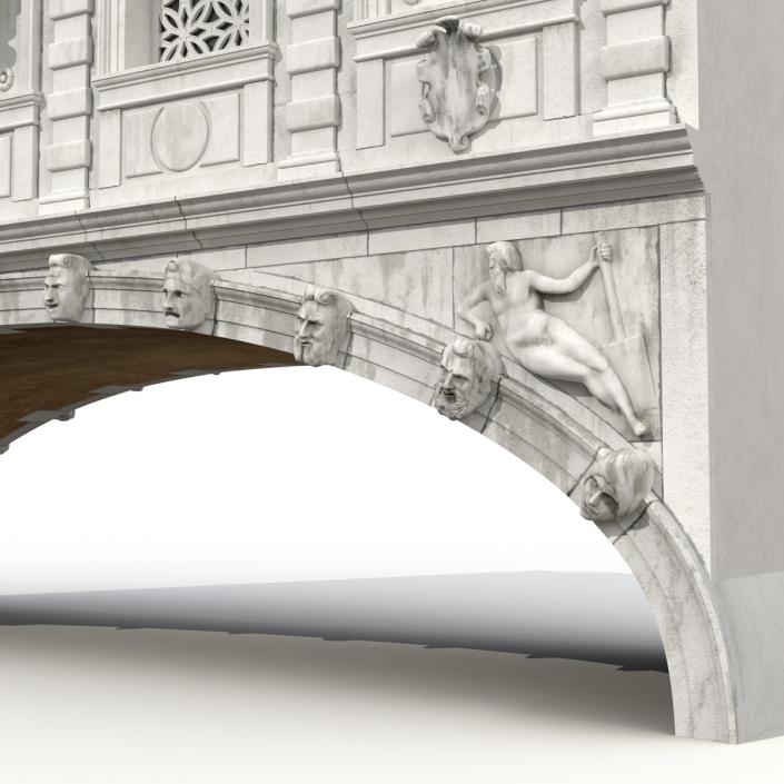 3D model Bridge of Sighs in Venice