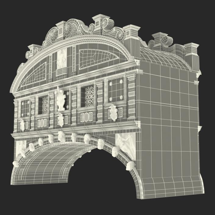 3D model Bridge of Sighs in Venice