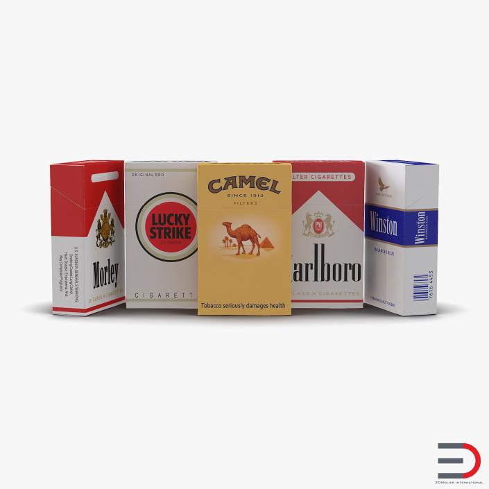 Closed Cigarettes Packs Collection 3D model