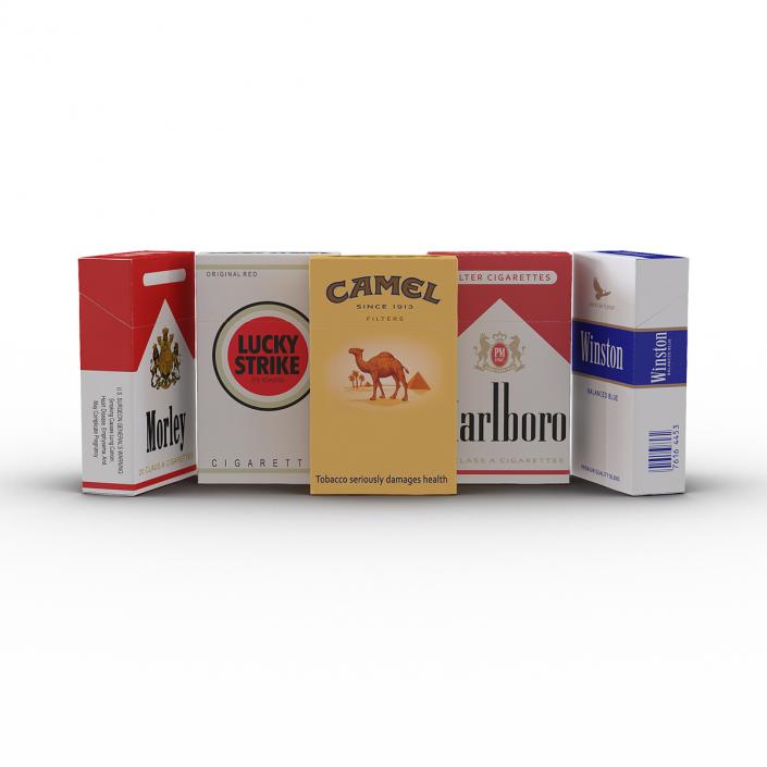 Closed Cigarettes Packs Collection 3D model