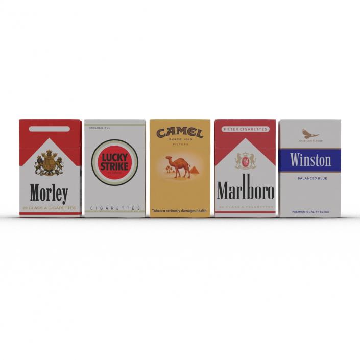 Closed Cigarettes Packs Collection 3D model