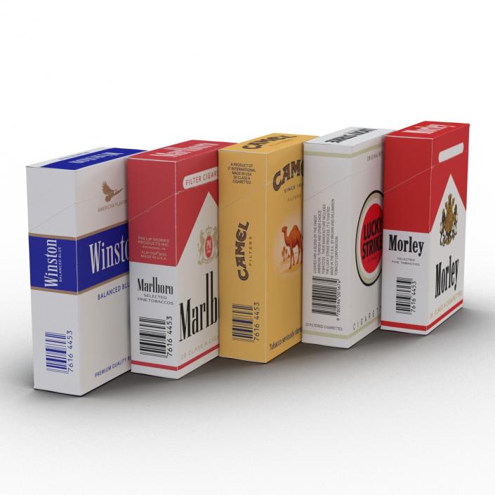 Closed Cigarettes Packs Collection 3D model