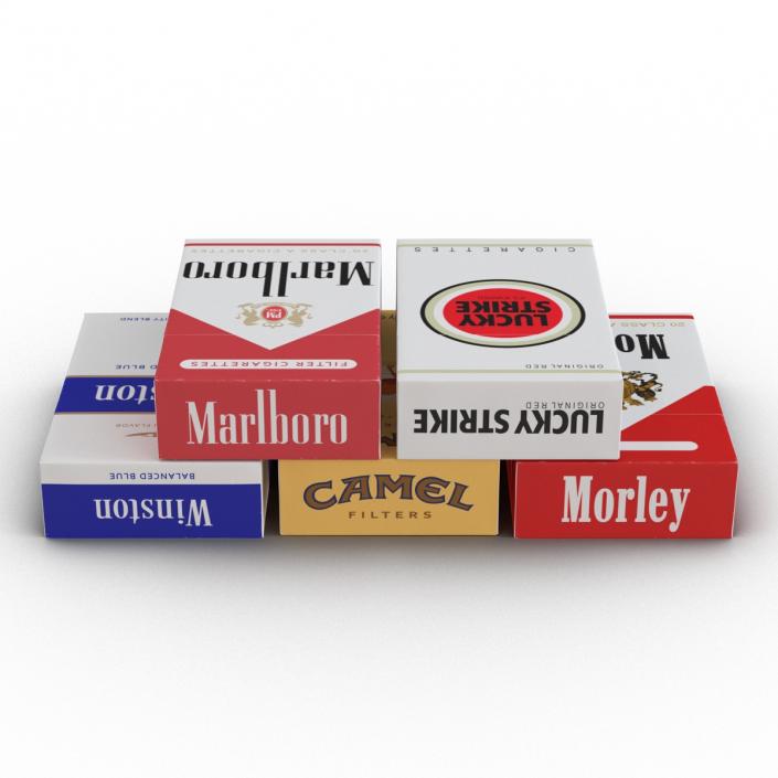 Closed Cigarettes Packs Collection 3D model