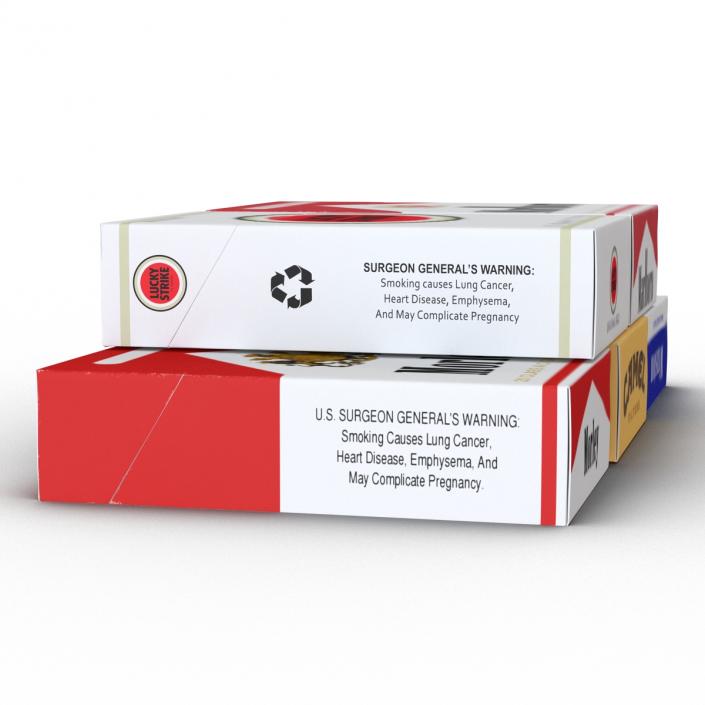 Closed Cigarettes Packs Collection 3D model