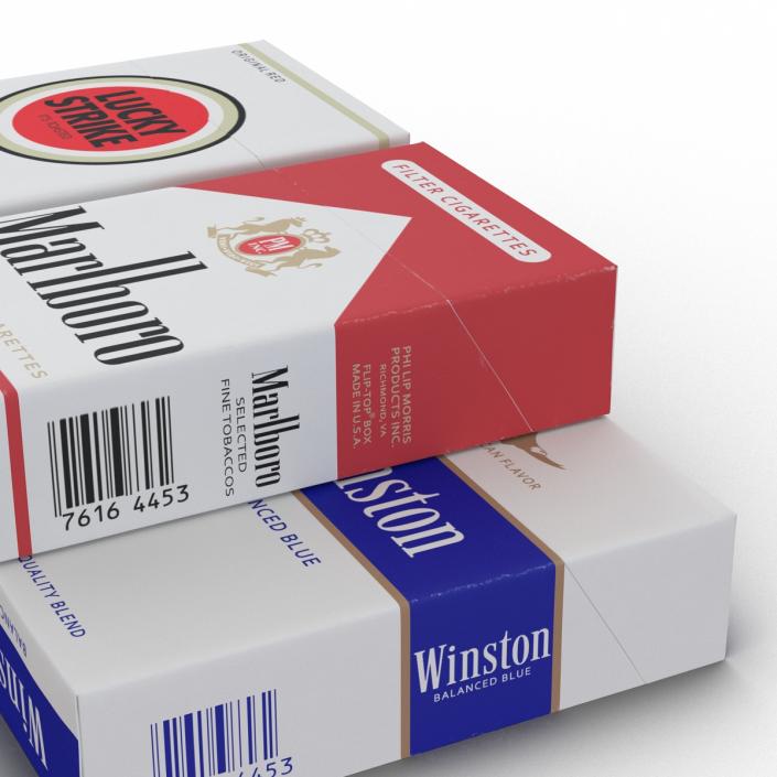 Closed Cigarettes Packs Collection 3D model