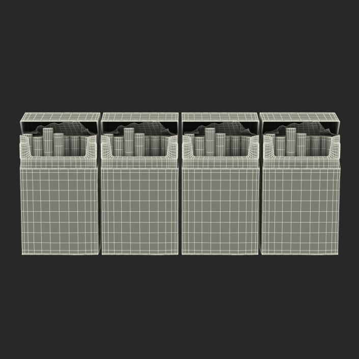 Opened Cigarettes Packs Collection 3D model