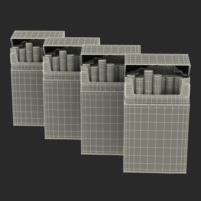 Opened Cigarettes Packs Collection 3D model