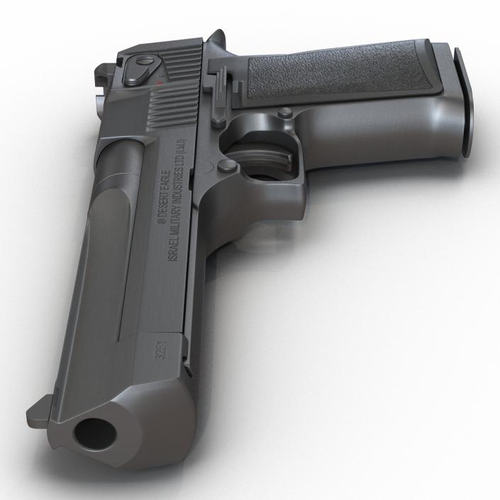 Pistol IMI Desert Eagle Black 3D model