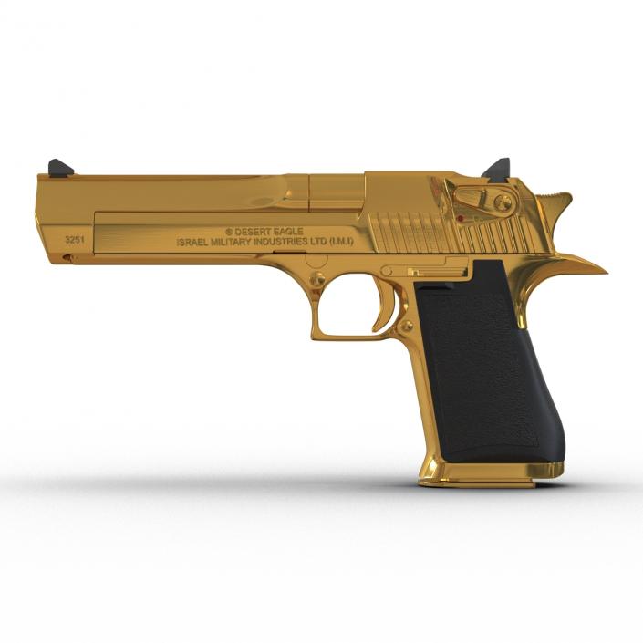 3D model Pistol IMI Desert Eagle Golden