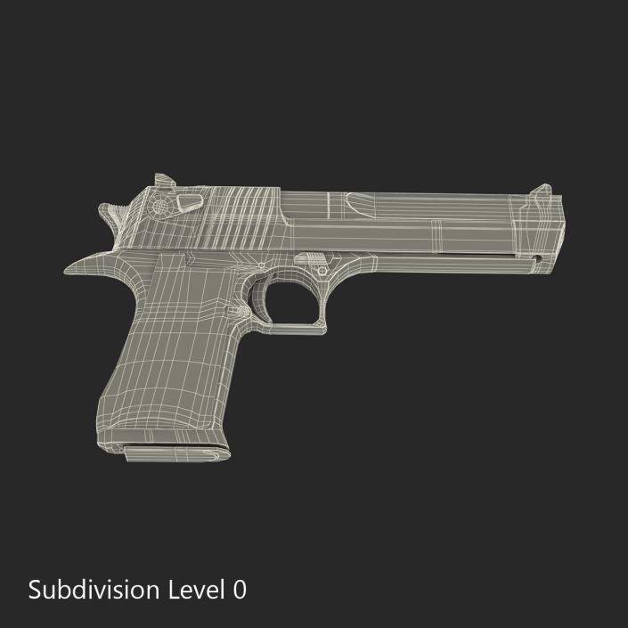 3D model Pistol IMI Desert Eagle Golden