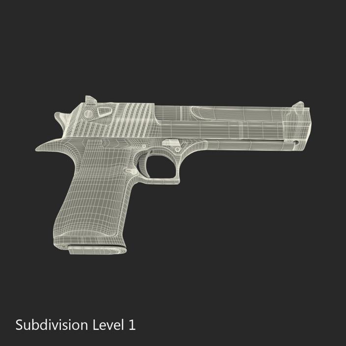 3D model Pistol IMI Desert Eagle Golden