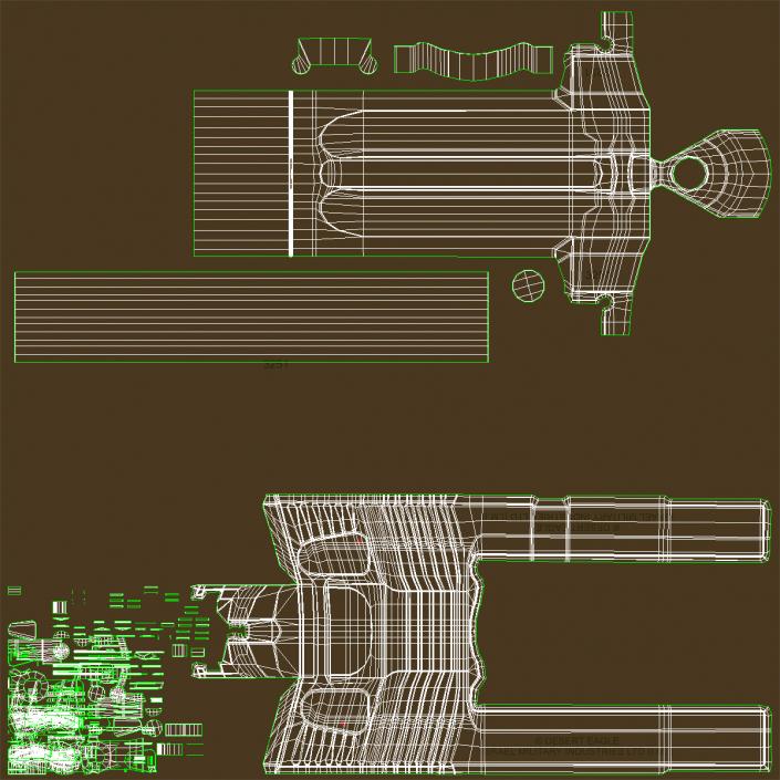 3D model Pistol IMI Desert Eagle Golden