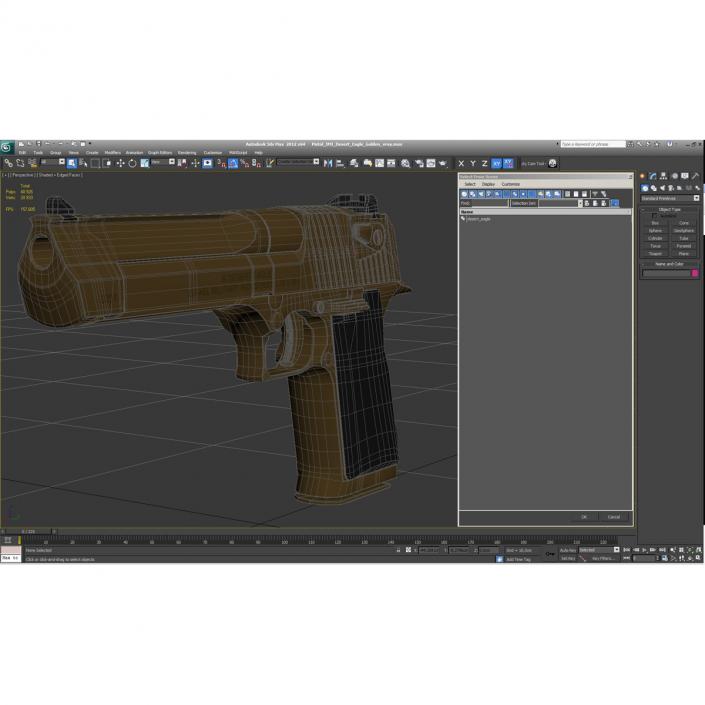 3D model Pistol IMI Desert Eagle Golden