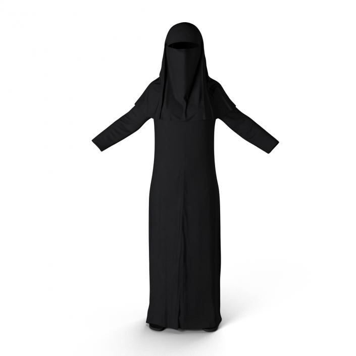 3D model Traditional Arab Ladies Dress Abaya