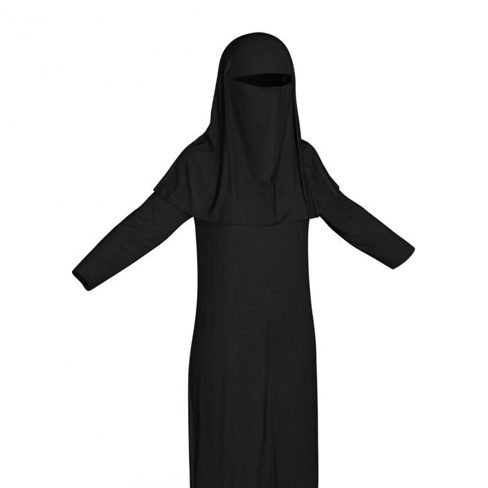 3D model Traditional Arab Ladies Dress Abaya