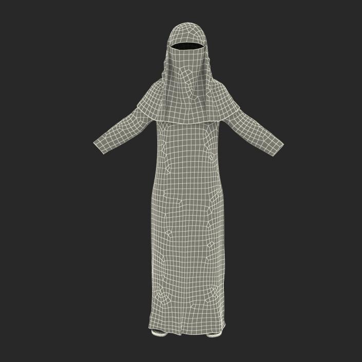 3D model Traditional Arab Ladies Dress Abaya