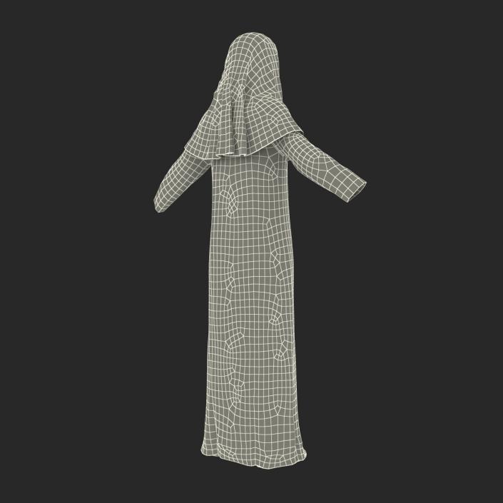 3D model Traditional Arab Ladies Dress Abaya