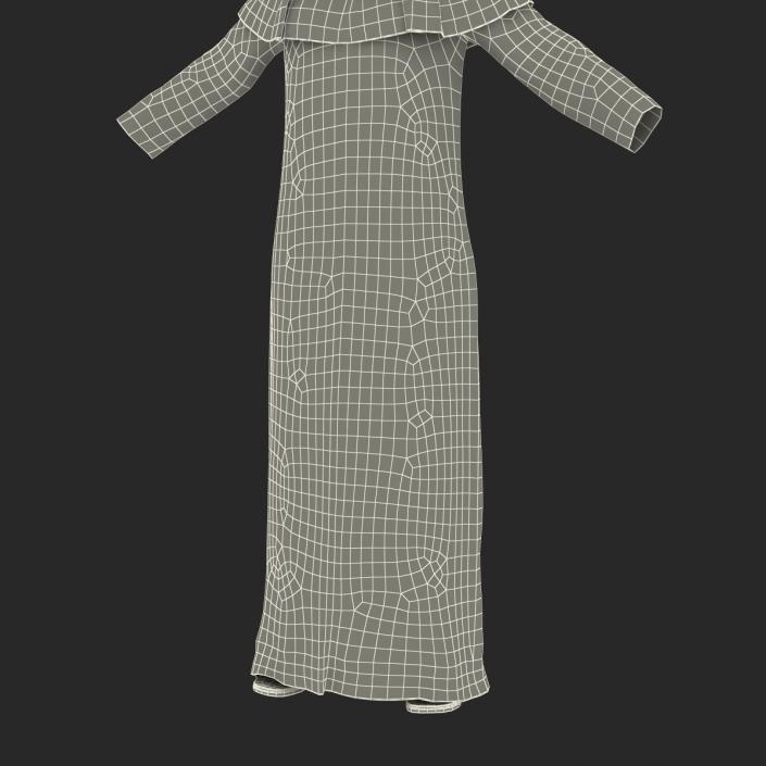 3D model Traditional Arab Ladies Dress Abaya