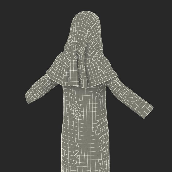 3D model Traditional Arab Ladies Dress Abaya