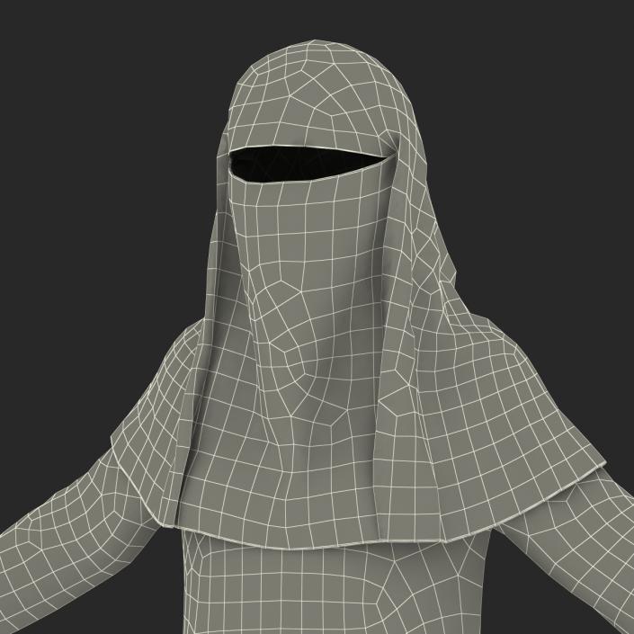 3D model Traditional Arab Ladies Dress Abaya