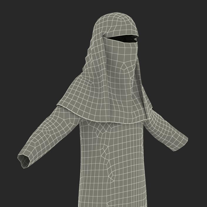 3D model Traditional Arab Ladies Dress Abaya