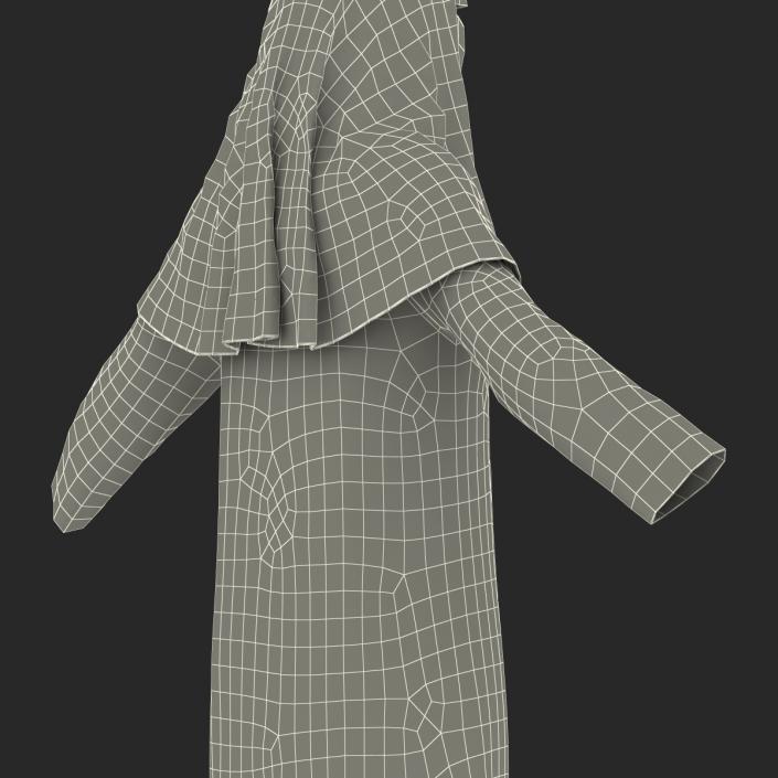 3D model Traditional Arab Ladies Dress Abaya