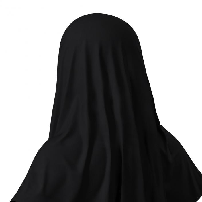 3D Muslim Islamic Women Burqa with Face Cover Niqab model